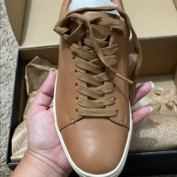 Frye Tan Leather Women's Sneakers - Picture 2 of 5